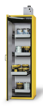Bezpečnostní skříň s požární odolností 90min (levé dveře)_4x zásuvka, ocelový poplastovaný plech